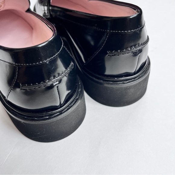 Roger Vivier Viv' Rangers Black Patent Leather Women’s  Loafers 39 US 9 - Picture 11 of 15